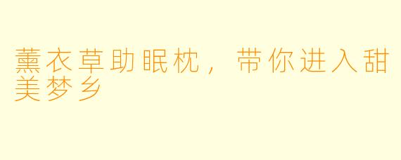 薰衣草助眠枕，带你进入甜美梦乡